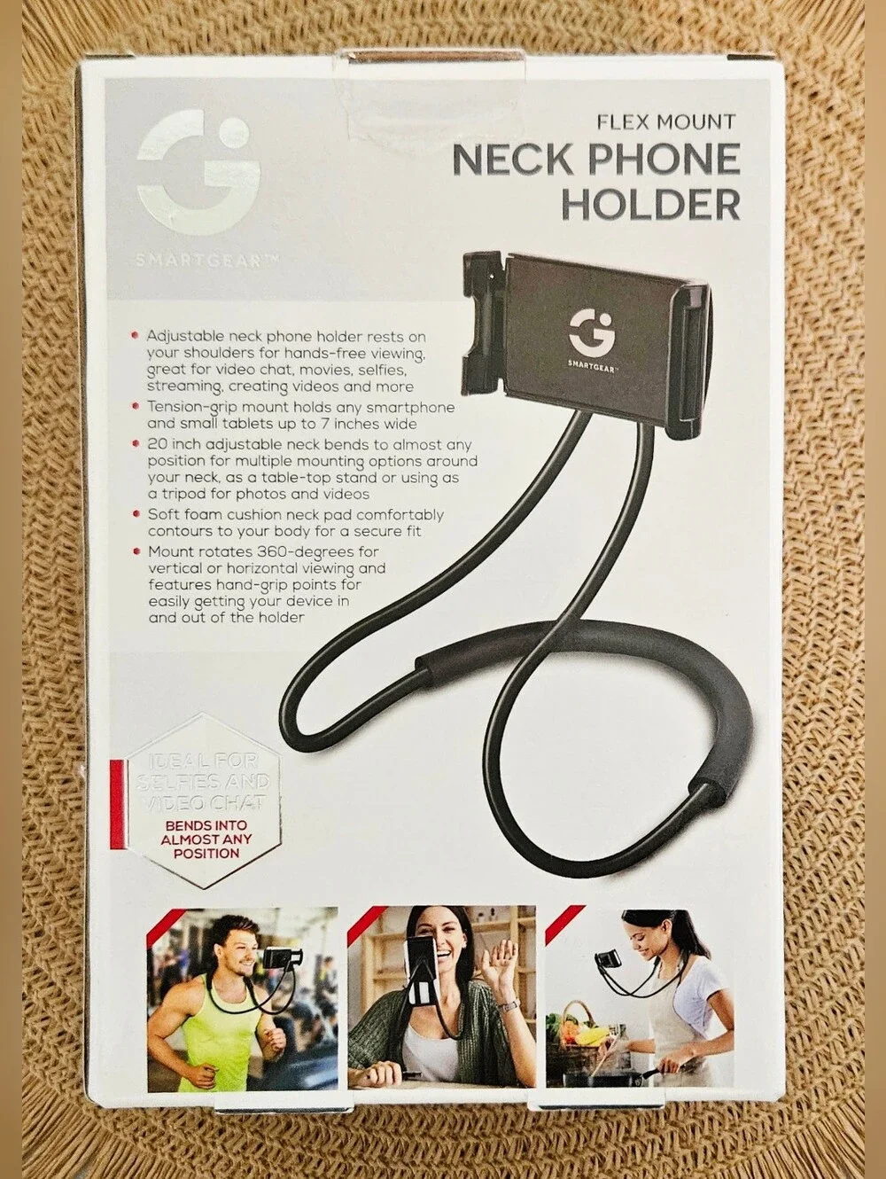 NEW SmartGear Flex Mount Neck Phone Holder Hands-Free Smartphone Stand